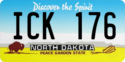 ND license plate ICK176