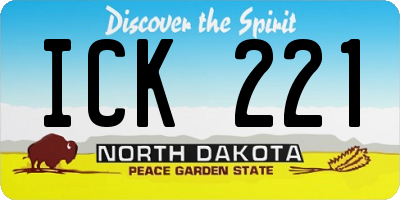 ND license plate ICK221