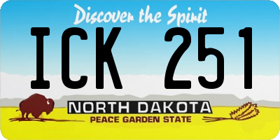 ND license plate ICK251