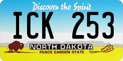 ND license plate ICK253