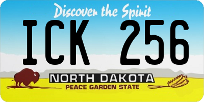 ND license plate ICK256