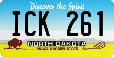 ND license plate ICK261
