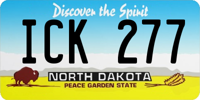 ND license plate ICK277