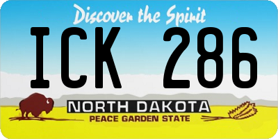 ND license plate ICK286