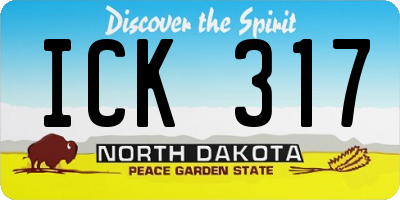 ND license plate ICK317