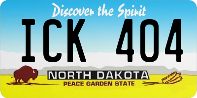 ND license plate ICK404