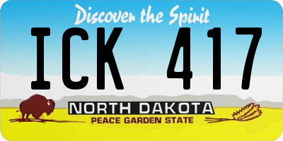 ND license plate ICK417