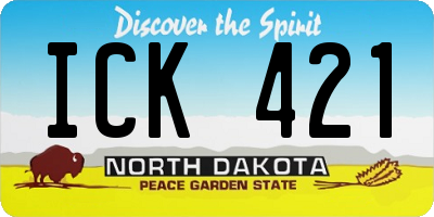 ND license plate ICK421