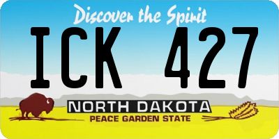ND license plate ICK427