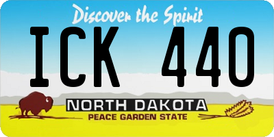 ND license plate ICK440