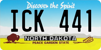ND license plate ICK441