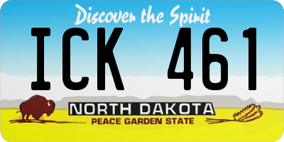 ND license plate ICK461
