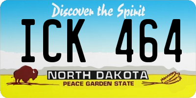 ND license plate ICK464