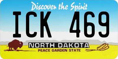 ND license plate ICK469