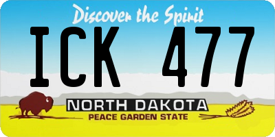 ND license plate ICK477