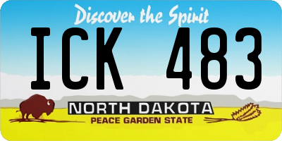 ND license plate ICK483