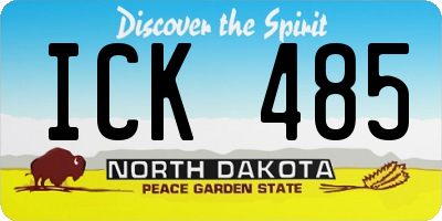 ND license plate ICK485