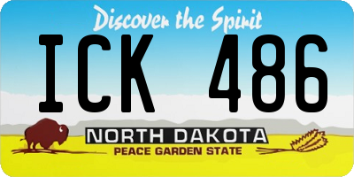 ND license plate ICK486