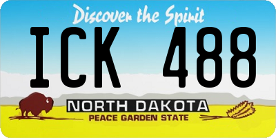 ND license plate ICK488