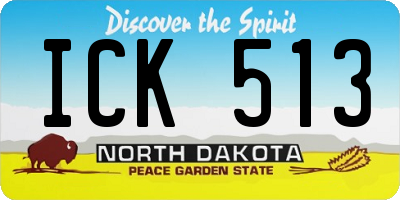 ND license plate ICK513