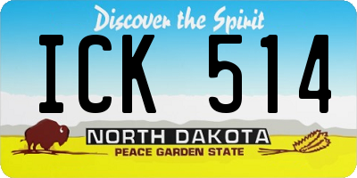 ND license plate ICK514