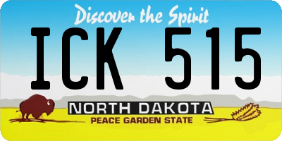 ND license plate ICK515