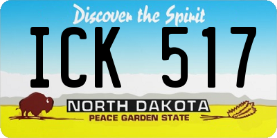 ND license plate ICK517