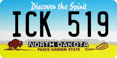 ND license plate ICK519