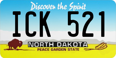 ND license plate ICK521