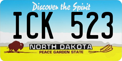 ND license plate ICK523