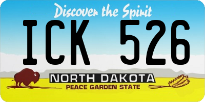 ND license plate ICK526