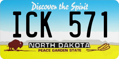 ND license plate ICK571