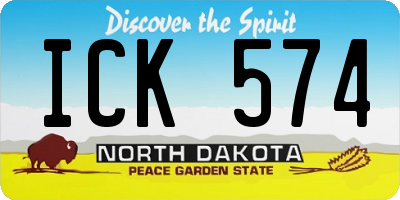 ND license plate ICK574