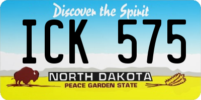 ND license plate ICK575