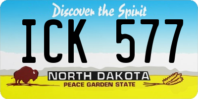 ND license plate ICK577
