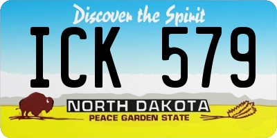 ND license plate ICK579