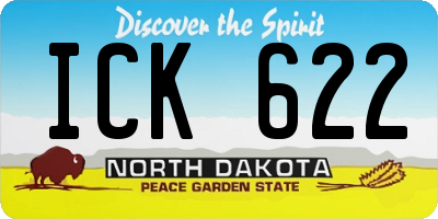 ND license plate ICK622