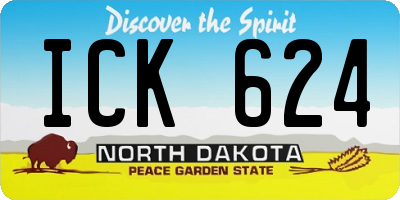 ND license plate ICK624