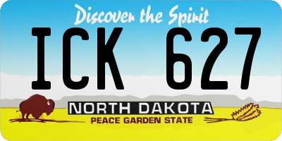 ND license plate ICK627