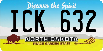 ND license plate ICK632