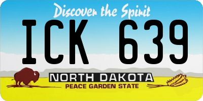 ND license plate ICK639
