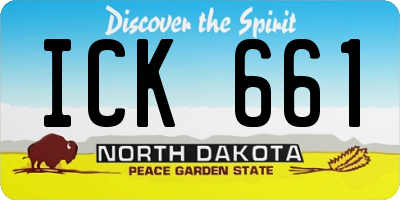 ND license plate ICK661