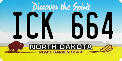 ND license plate ICK664