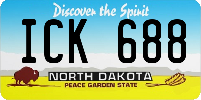 ND license plate ICK688