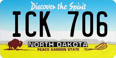 ND license plate ICK706