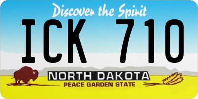 ND license plate ICK710