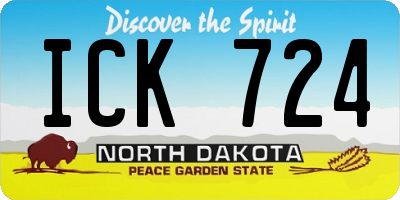 ND license plate ICK724