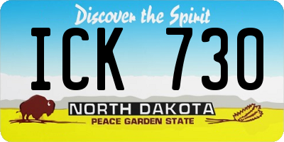 ND license plate ICK730