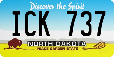 ND license plate ICK737