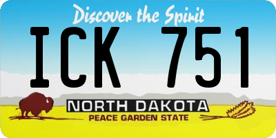 ND license plate ICK751